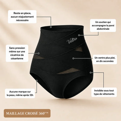 Culotte gainante à bande croisée 360°