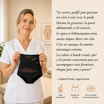 Culotte gainante à bande croisée 360°